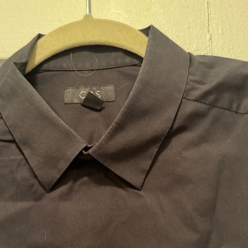 COS Black Smock Collar Shirt - Picture 2 of 5